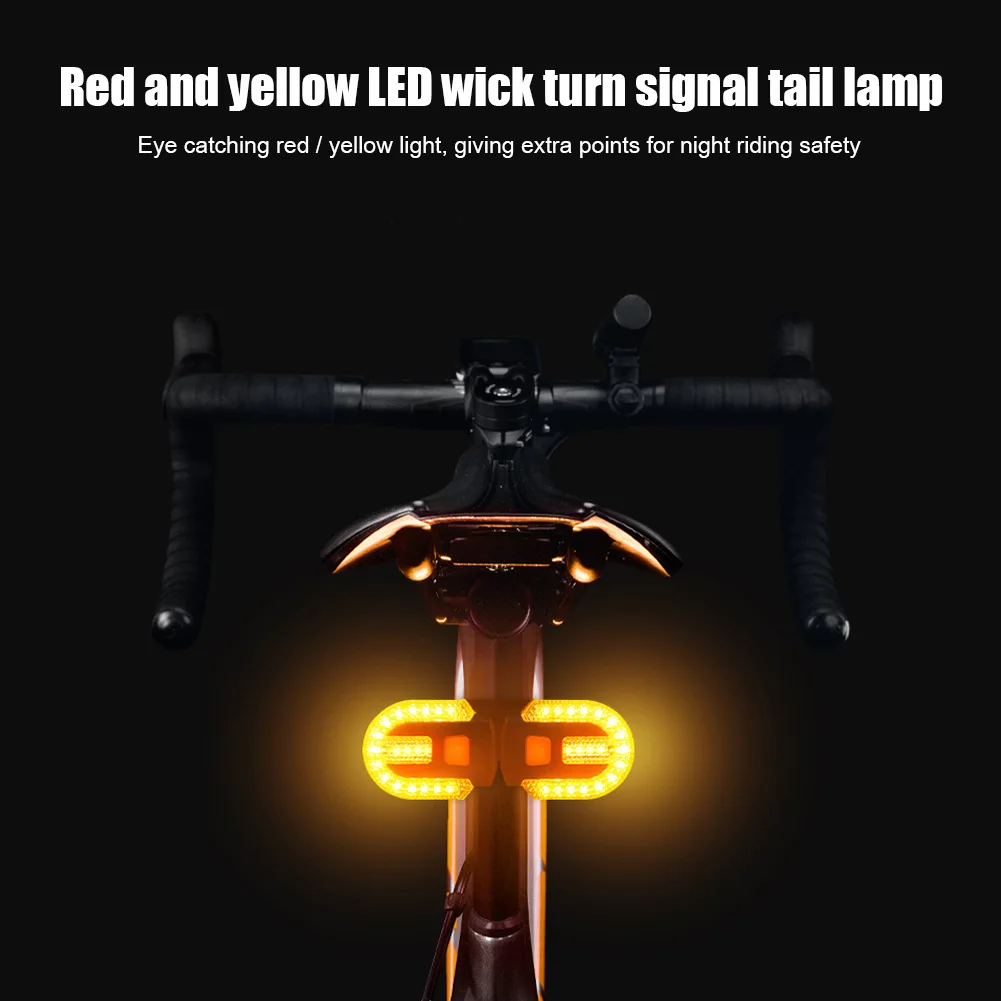 Bicycle tail light high brightness road bicycle light wireless remote control turn signal mountain bike usb rear tail light