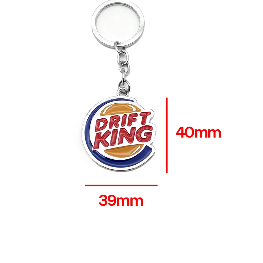 1PCS Drift king Keychain keyring Stainless Steel Pendants Fashion Men Women Bag Car Key Rings Chains Tridents Jewelry