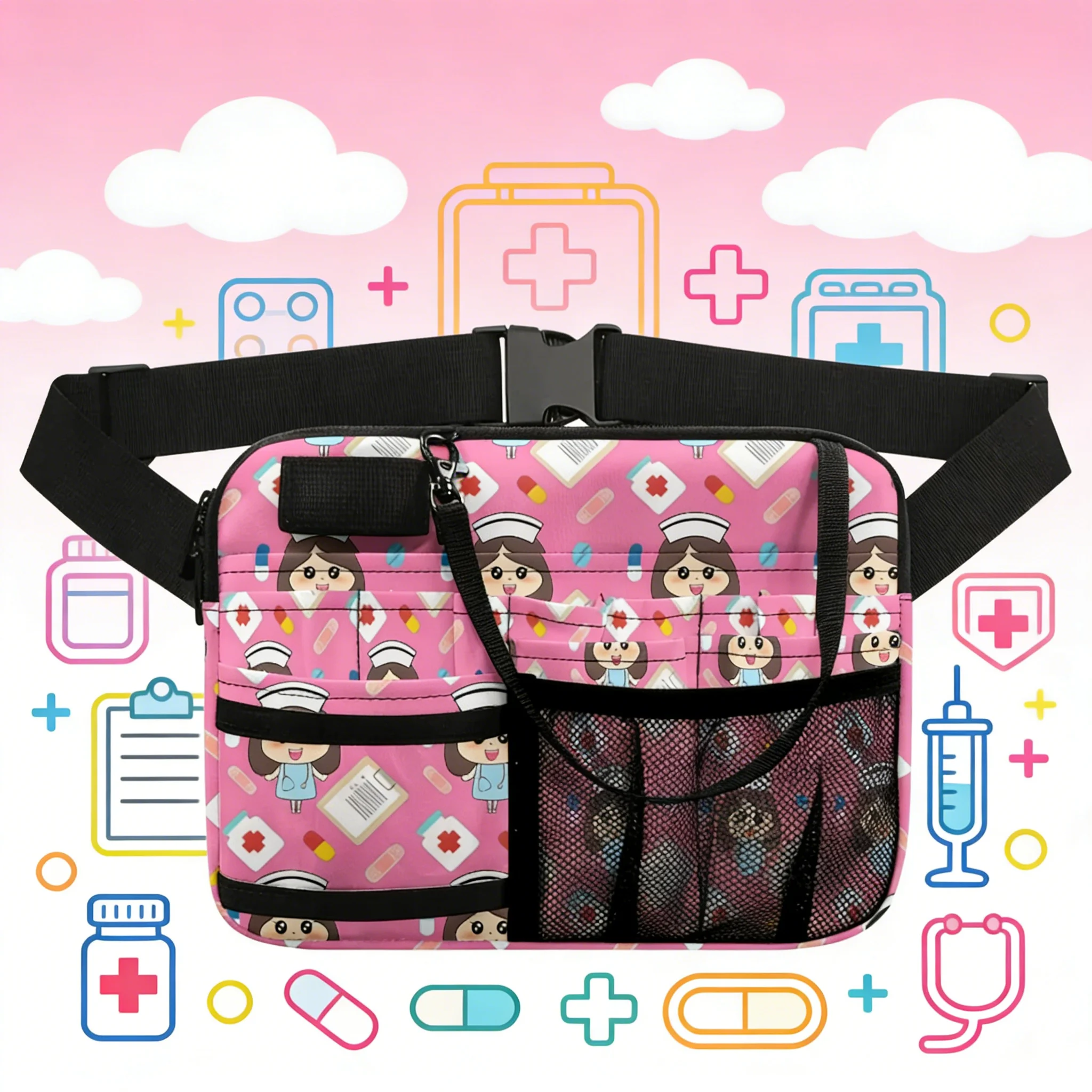 

Поясная сумка Rainbow Nurse для ежедневного использования, медицинская поясная сумка для повседневного ношения