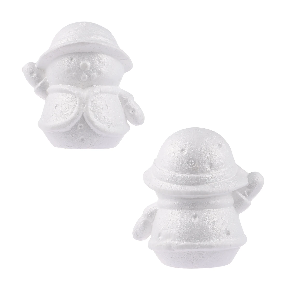 

3pcs Snowman Decorations DIY Kids Christmas Gifts Lightweight Unfinished Paintable Adornment for Party Holiday Ornaments
