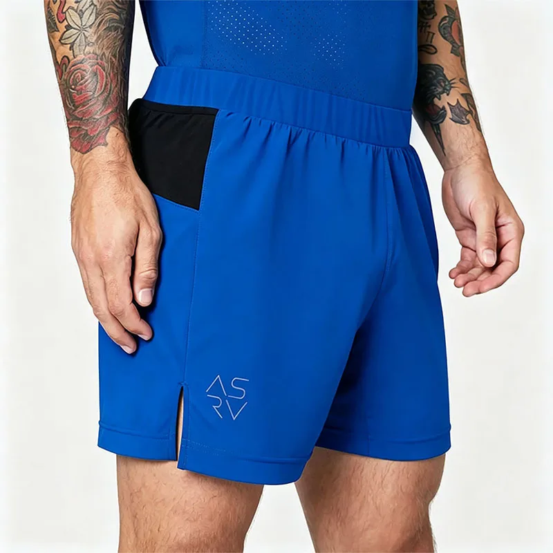 Men's Quick Dry Sports Shorts Breathable Mesh Gym Workout Running Shorts Straight Athletic Training Shorts with Side Pockets