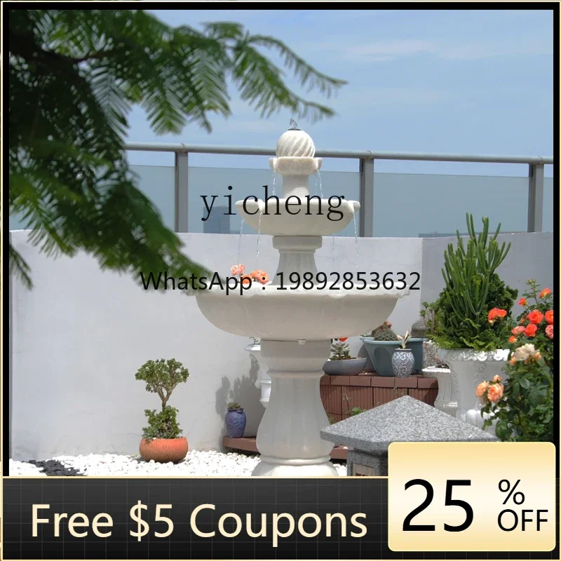 

W -31large-scale solar water fountain ornament, landscaping layout, wishing pool circulating water feng shui