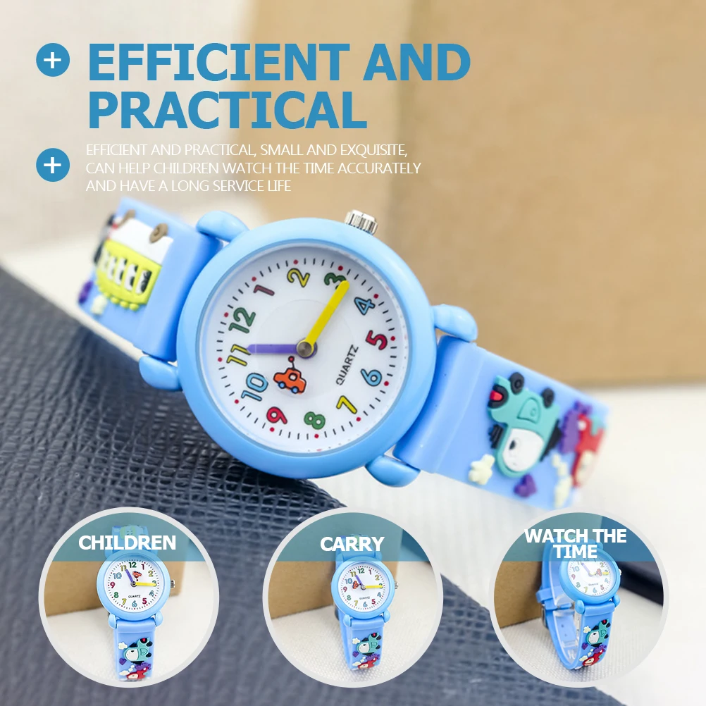 Cute 3D Kids Cartoon Wristwatch Clear Quartz Movement Small Design Creative Children Watch for Daily Use for Kids