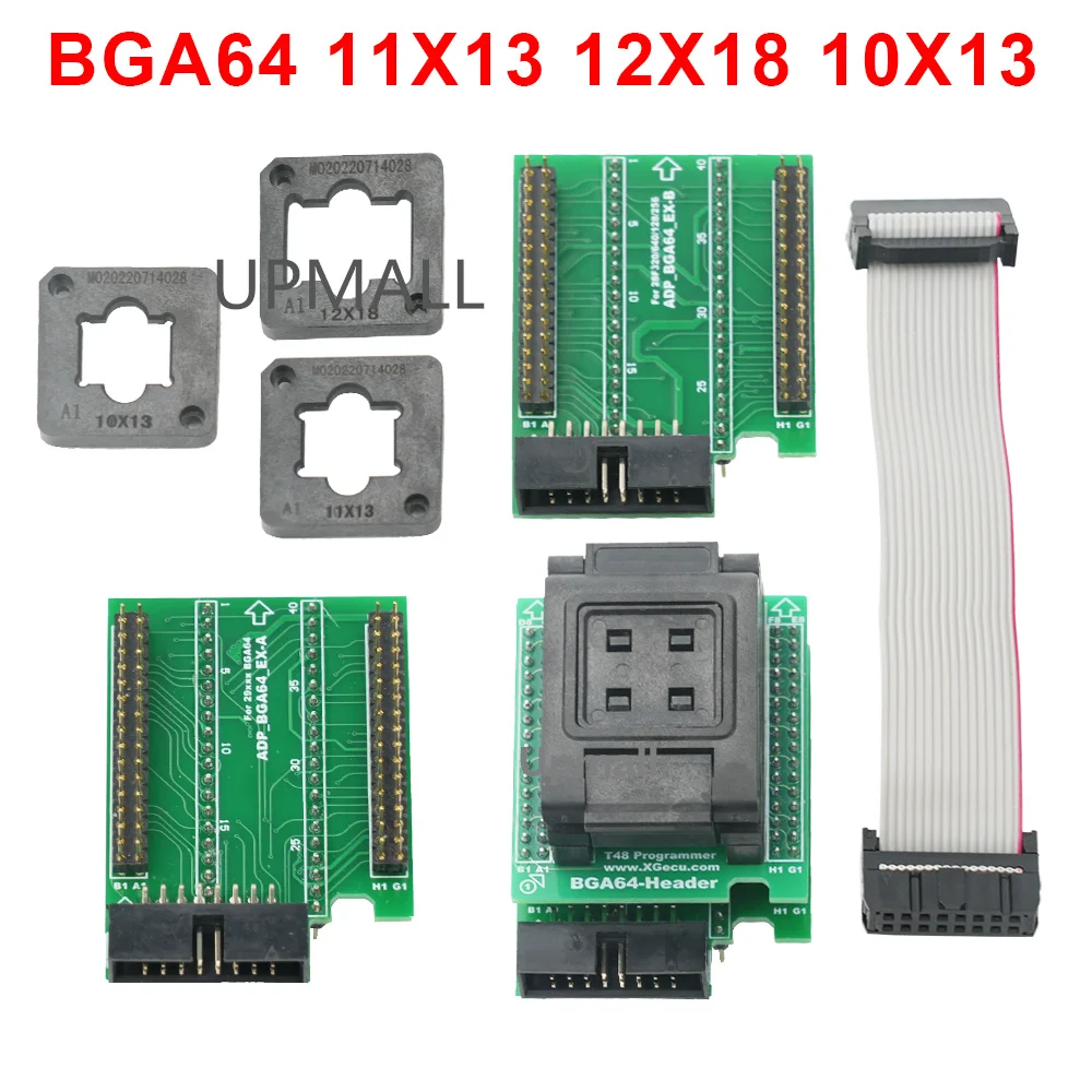 

BGA64 Adapter 10X13 mm,11X13 mm,12X18 mm Can Work On T48 Progammer ADP_BGA64_EX-A ADP_BGA64_EX-B ADP_BGA64_EX-C For Nor Flash