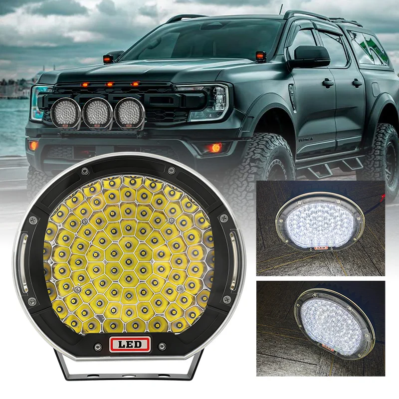 

9inch 260W LED Work Lights Headlight 12-80V Spotlight Driving Offroad Lamp Spot Beam for 4WD 4x4 Truck Trailer SUV Boat ATV Car