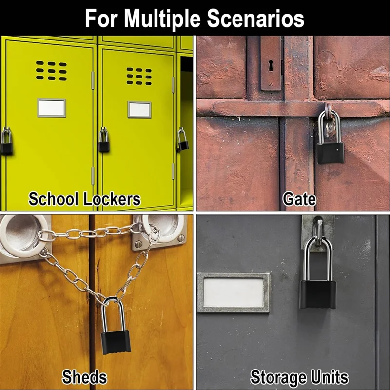 

2Pcs Combination Lock, 4-Digit Heavy Duty Combo Lock, Combination Padlock Outdoor Waterproof Gate Locks For Fence-Y41A