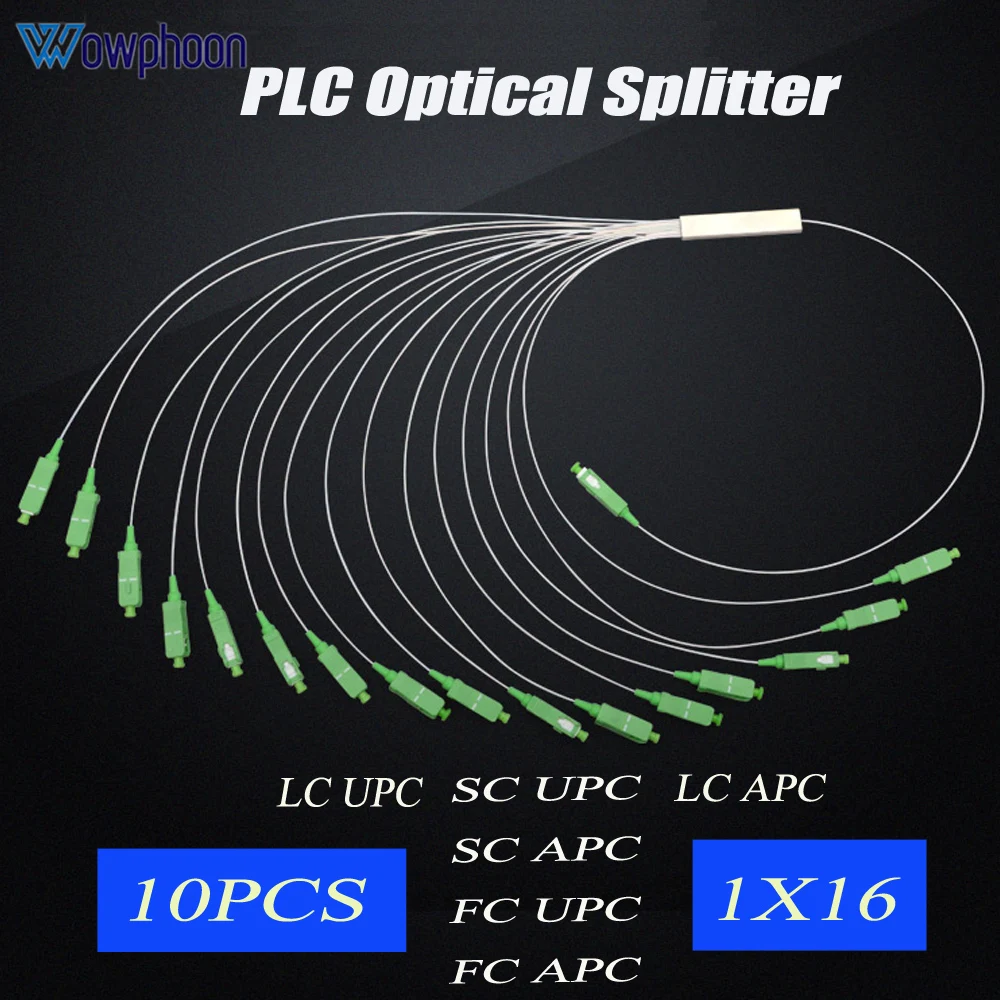 Mini fiber optical splitter, steel tube, 1x16 SC APC FC LC UPC passive optical network splitter customized, 10PCs