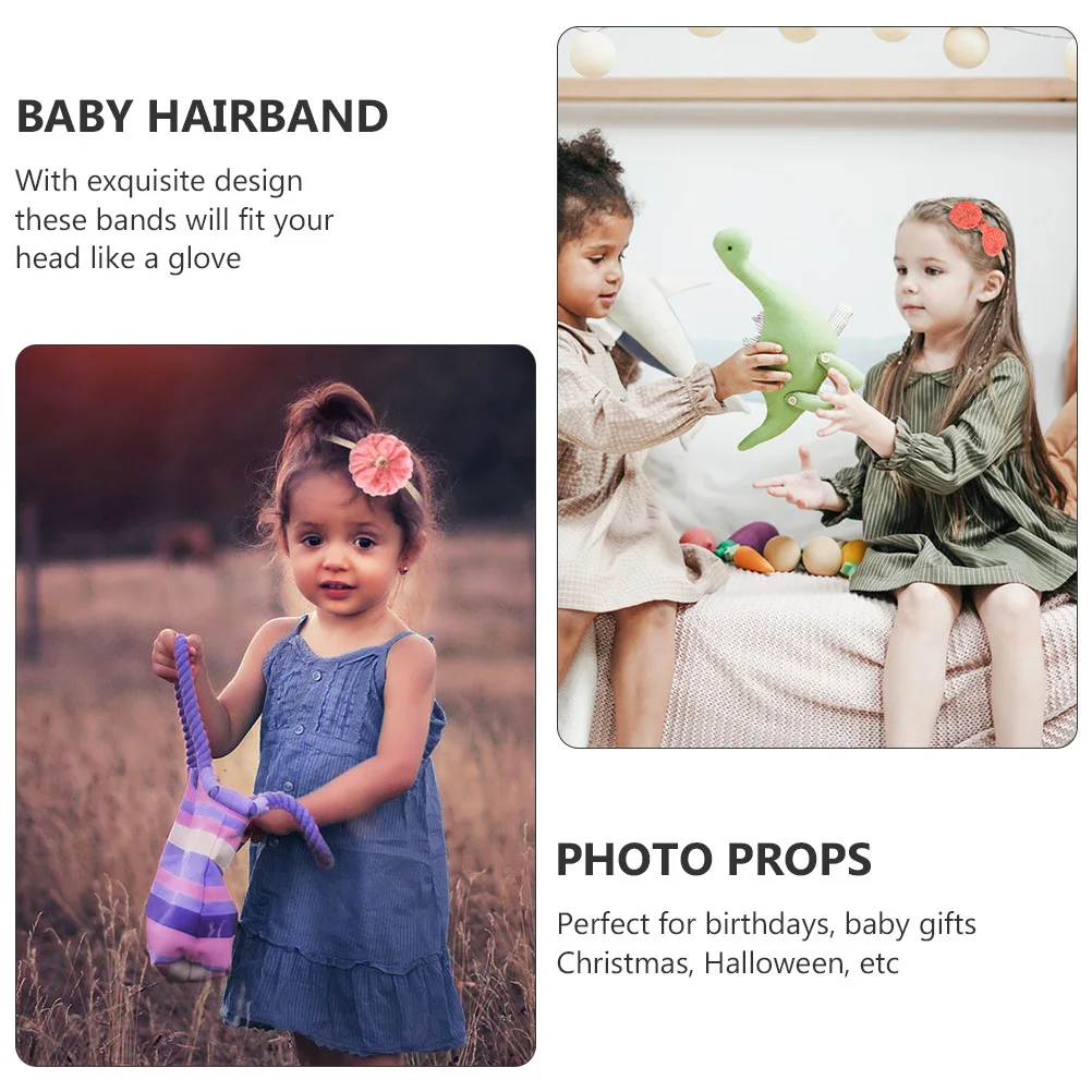 

10 pcs Children Hair Accessories Set Baby Hairband Infant Printed Headdress Bowknot Headband Photo Props Decorative Gift