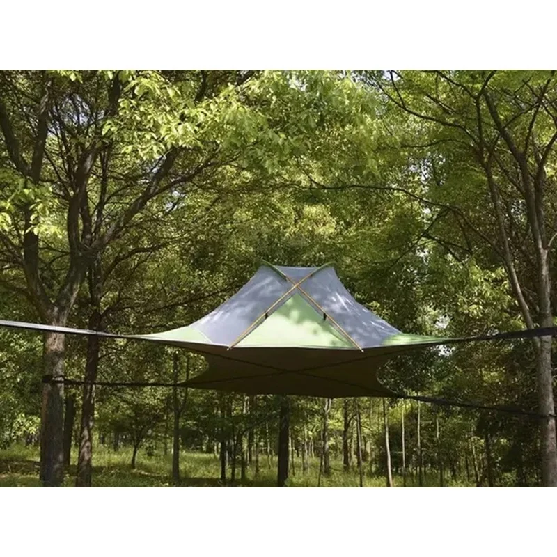 Hanging Off Ground Tent Traveler Camping Outdoor Hiking Waterproof Hammock Tree Flat Bottom Bed Hammock Tent