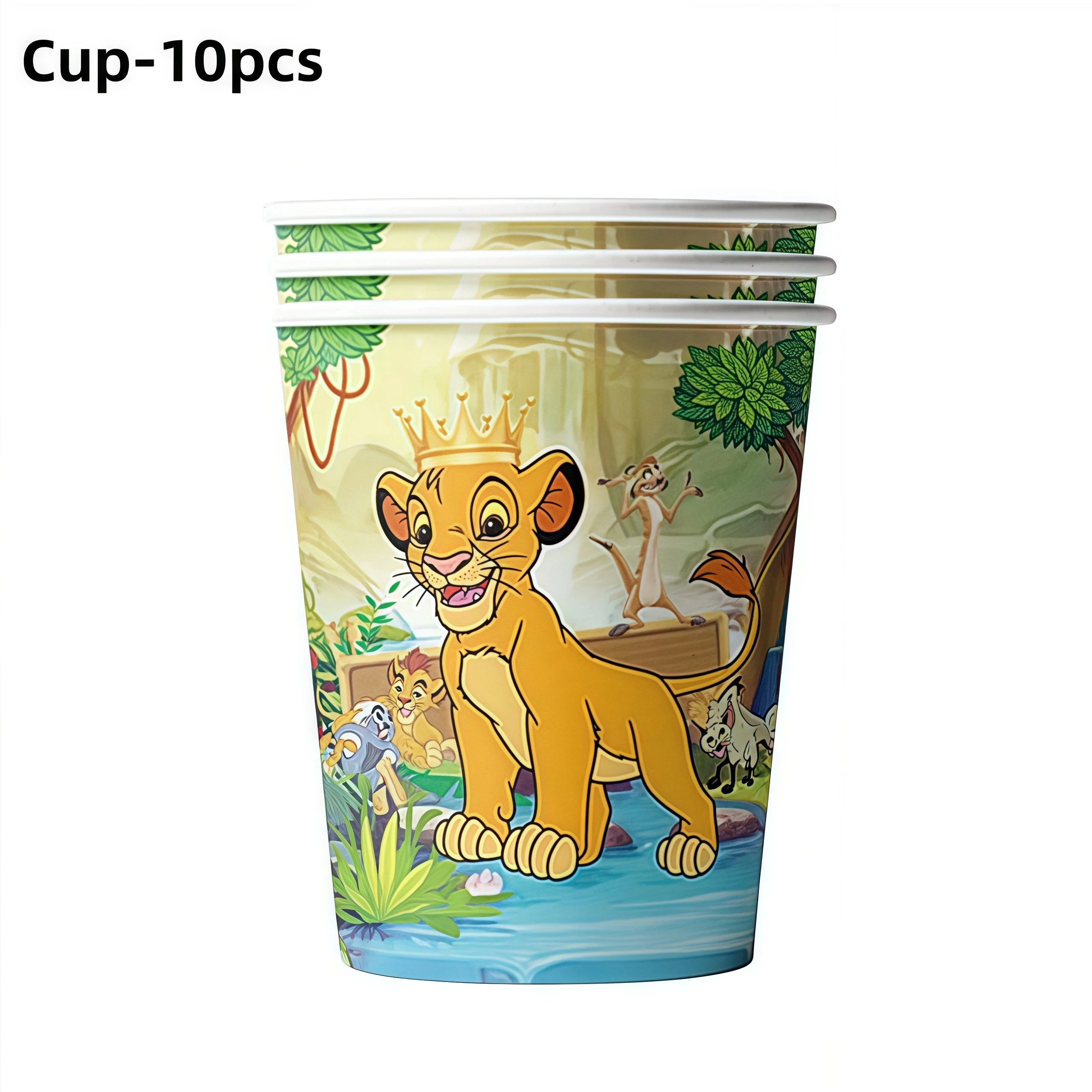 König der Löwen Simba Geburtstagsdekoration Partyzubehör Cartoon-Becher Teller Servietten Tischdecke für Kindergeburtstag Geschenk Babyparty – Detail 32