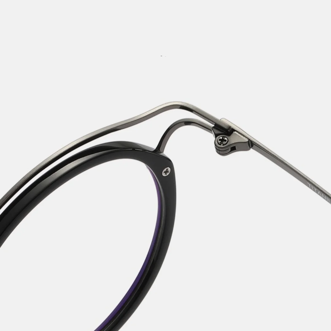 إطارات النظارات اليابانية المصنوعة يدويا الرجعية جولة خلات التيتانيوم النقي النظارات البصرية الرجال والنساء إطار النظارات #6