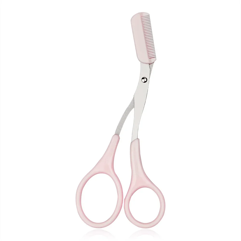 Stainless Steel Eyebrow Scissors Eyebrow Trimmer with Eyebrow Comb Removable Small Comb Beauty Tool Makeup Tools