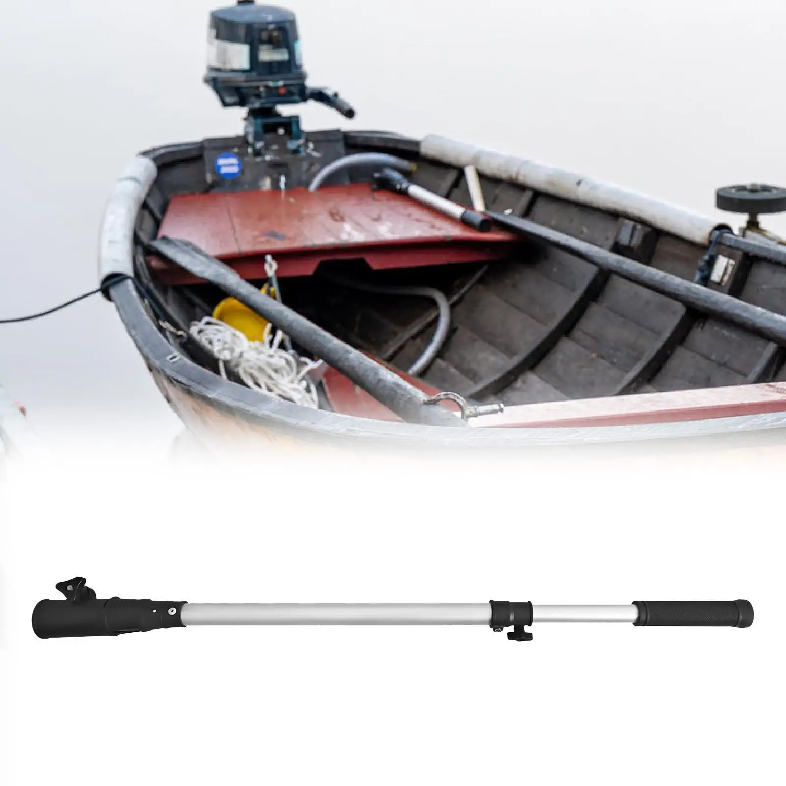 Easy Install Tiller Handle Extension Adjustable Rubber Aluminum Alloy for Outboard Motor Use
