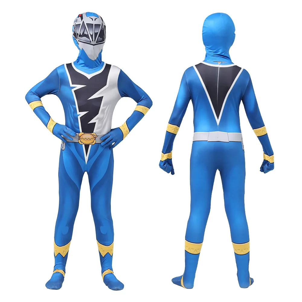 Men Boy Power Superhero Kishiryu Sentai Ryusoulger Cosplay Rangers Costume Kids Jumpsuit Zentai Suit Halloween Costume Mask