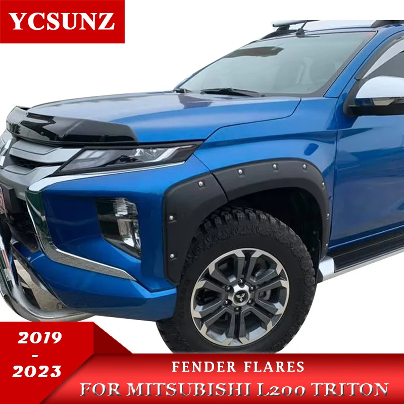 Wheel Arch Fender Flares Mudguard For Mitsubishi L200 Triton MR 2019-2023 Double Cabin Car Accessories
