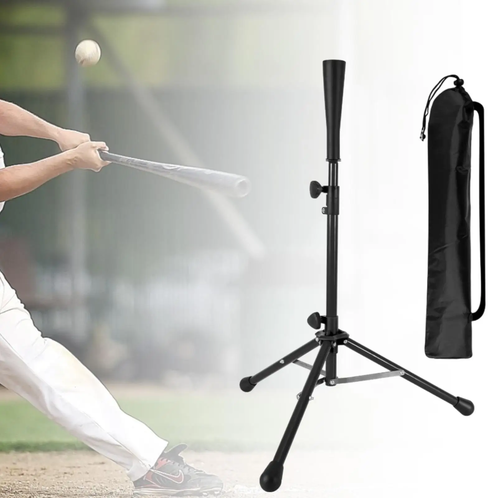 Baseball Batting Tee Tripod Stand for Kids Adults Outdoor Indoor Beginners