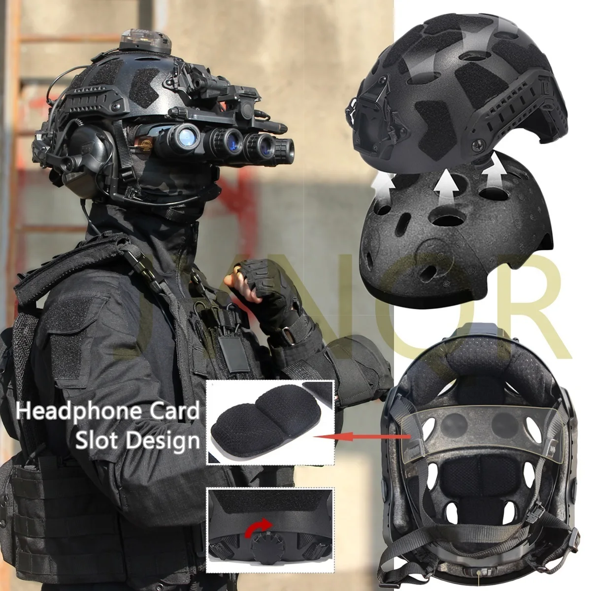 Tactical Airsoft Helmet Airsoft Headphone Four Colors Goggles Balaclava Full Mask for Outdoor Paintball Shooting Cs Game