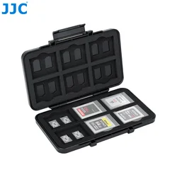 JJC 12 Slots XQD Cfexpress Type B Card Holder for Nikon Z8 Z9 Z6III Z6 II Z7 II D850 D500 D5 D6 24 Slots MicroSD Cards Storage