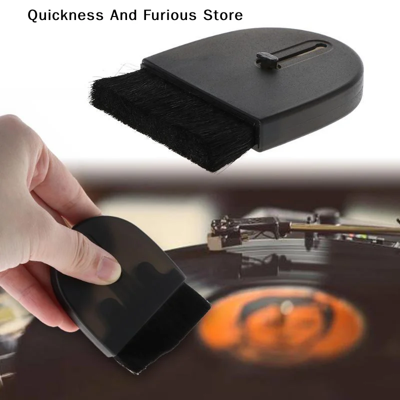 【TO】Vinyl Record Cleaning Brush Cleaner Velvet Anti-Static Dust Remover Brush for Phonograph Turntable LP Vinyl Records Cleaning