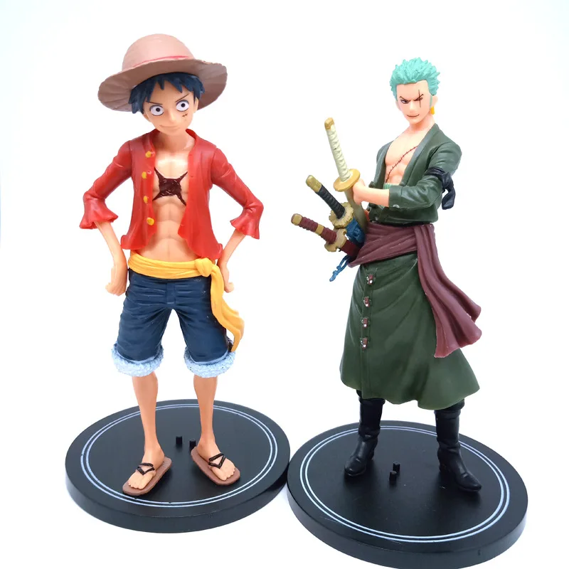 6pcs/lot Genuine Anime One Piece Figure Set 16cm Luffy Nami Sanji Ace Zoro Trafalgar Law PVC Collectible Model Doll Toys Gifts