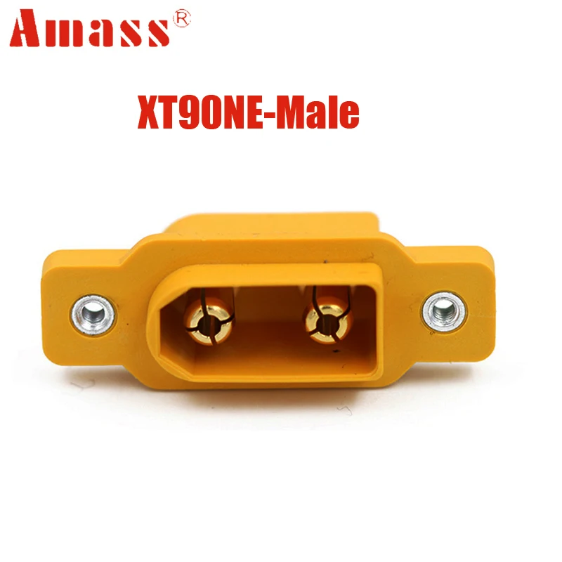 1/3/5/10/20Pcs Amass XT90NE-M With M2. 5 Nut Embedded Panel With Fixed Seat Aircraft Model Connector XT90NE-M Yellow Gold-plated