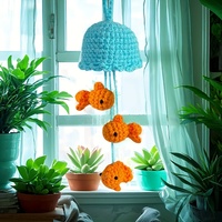 1pc Goldfish Wind Chime Crochet Kit, Amigurumi Knitting Kit, Including Yarn, Hook, Step-by-Step Video Tutorials And Instruction