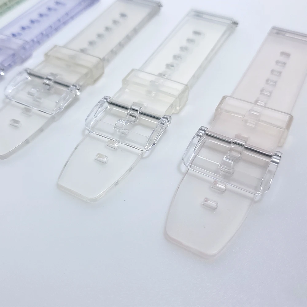 TBU Transparent Strap For Huami Amazfit GTR 2/GTS/Bip U/GTR 47mm 42mm Silicone band Replaceable Smartwatch Watchband Accessories