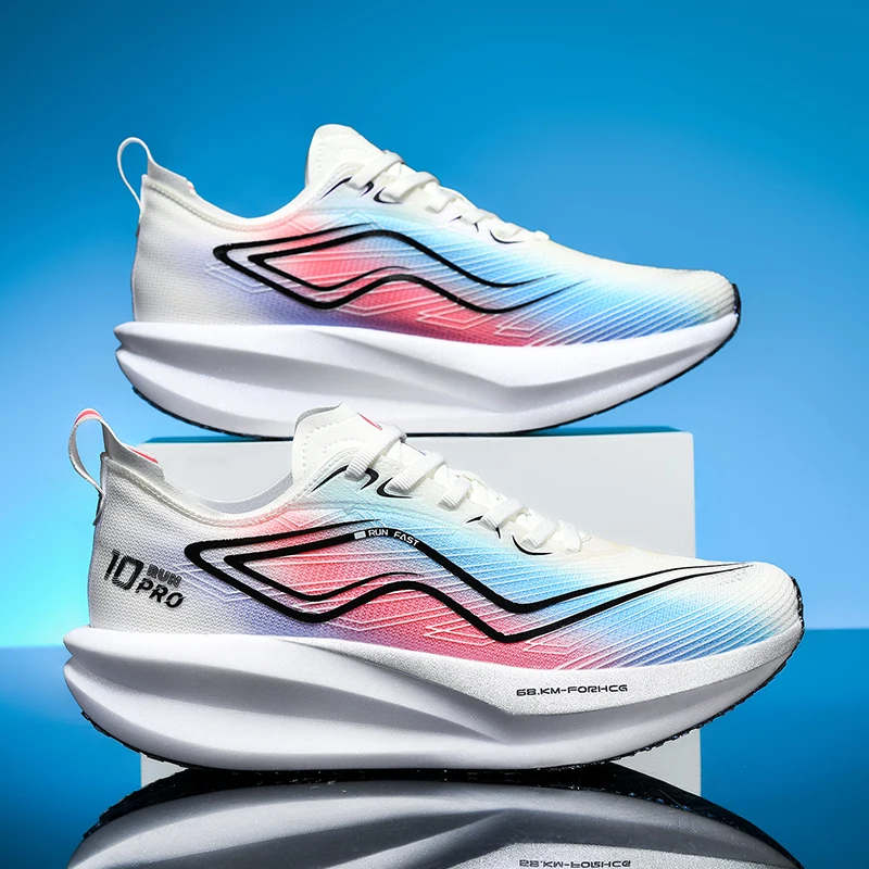 メンズ軽量リバウンド滑り止めランニングシューズ、四季対応ニッ - Lightweight Road Running Shoes のレビューと価格