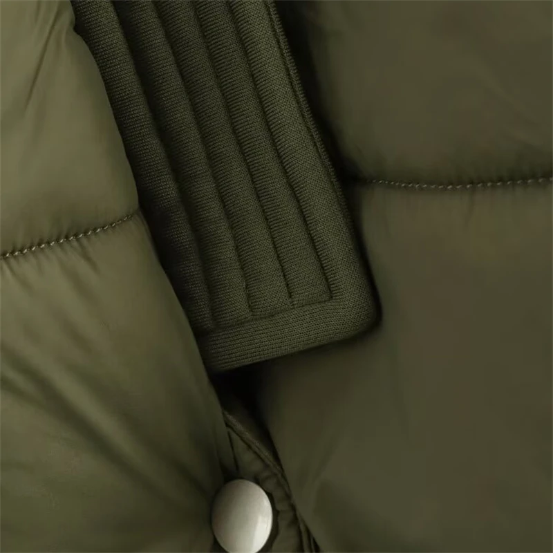 KEYANKETIAN 2026 Spring New Women's Deep V-neck Cotton Padded Outerwear Leisure style Loose Single Breasted Thin Quilted Jacket