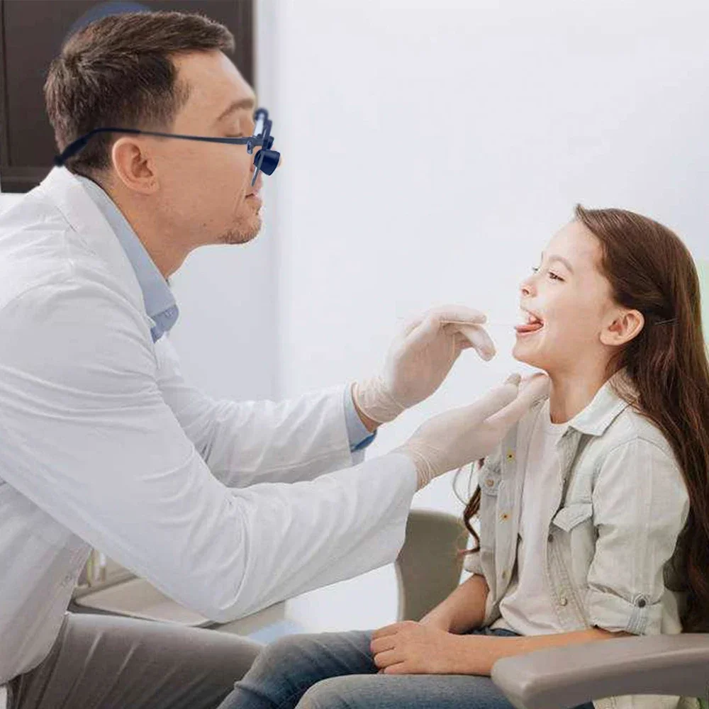 2.5X TTL customized ent general surgery microsurgery veterinary frame type binocular loupe with lightweight