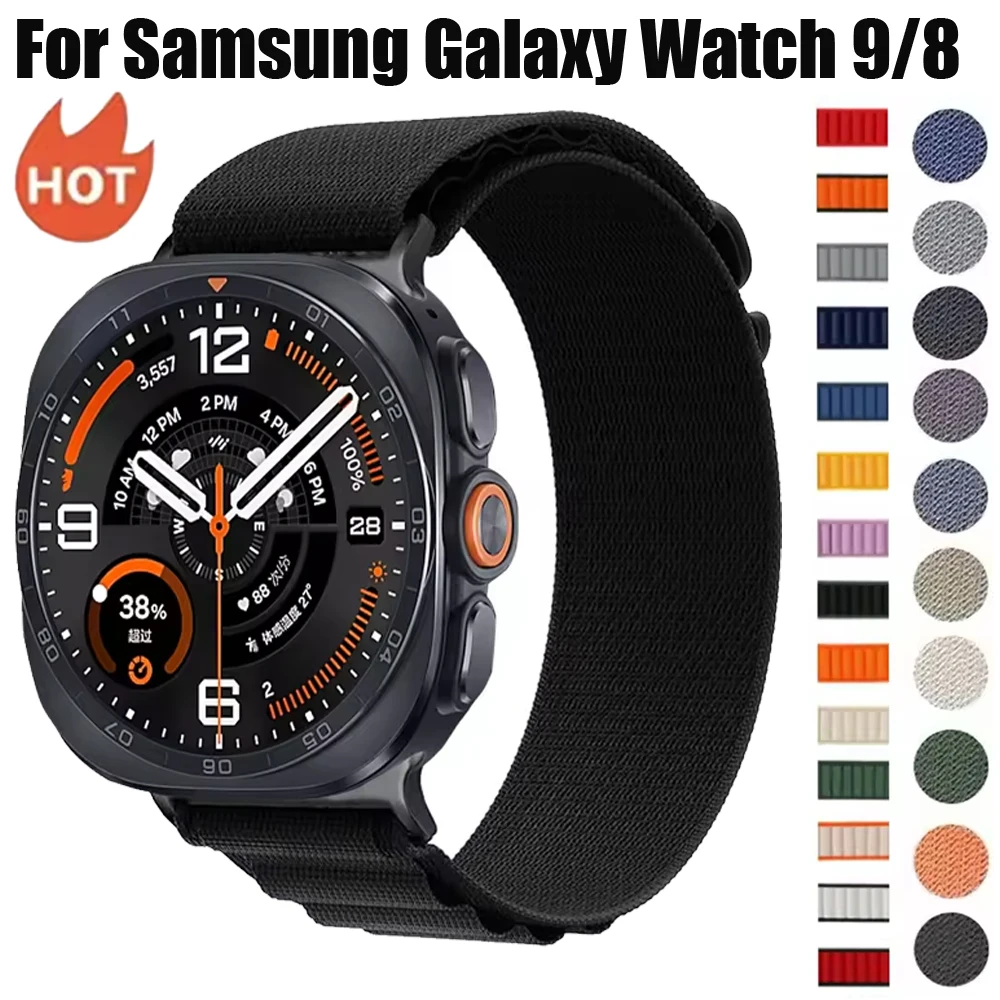 Alpine Loop Nylon-Armband für Samsung Galaxy Watch 9/8 40-44mm/8 Classic 46 Weiches Komfortables Armband für Galaxy Watch Ultra 47mm