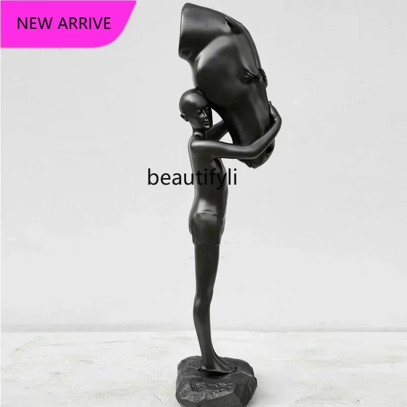 

Horsehead man landing large ornament villa creative soft decoration artwork landscape figure sculpture6239