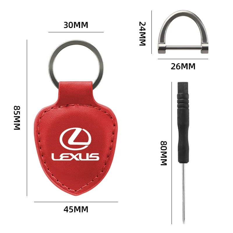 Leather Car Fashion Styling Keychain Car Key ring For Lexus RX 300 IS 250 300 GX 400 460 UX 200 NX LX GS ES Car Key chains