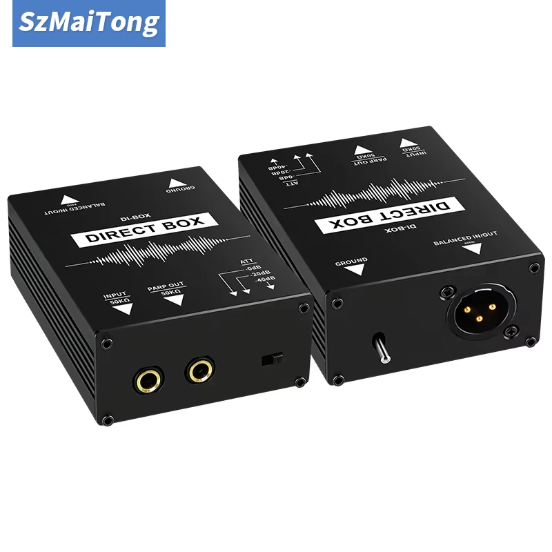 conversor-de-Audio-di-passivo-de-1-canal-com-interfaces-xlr-trs-suporta-processamento-de-sinal-balanceado-ou-nao-balanceado