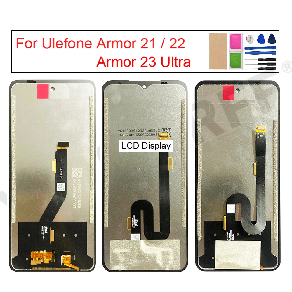 

LCD Display Touch Screen Digitizer Assembly for Ulefone Armor 22,Armor 21,Armor 23 Ultra,LCD Screen Replacement Parts