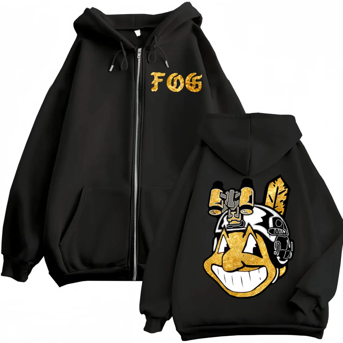 

Forward Observations Group Graphic Zipper Hoodie High Quality Fashion Zip Up Pullovers Men Women Casual Loose Hooded Sweatshirt
