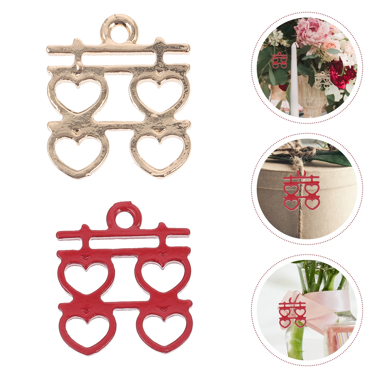 

60 шт., свадебные подвесные бирки, кулон из китайского сплава, подвеска, сделай сам, свадебный декоративный набор украшений для рукоделия, свадебные завески