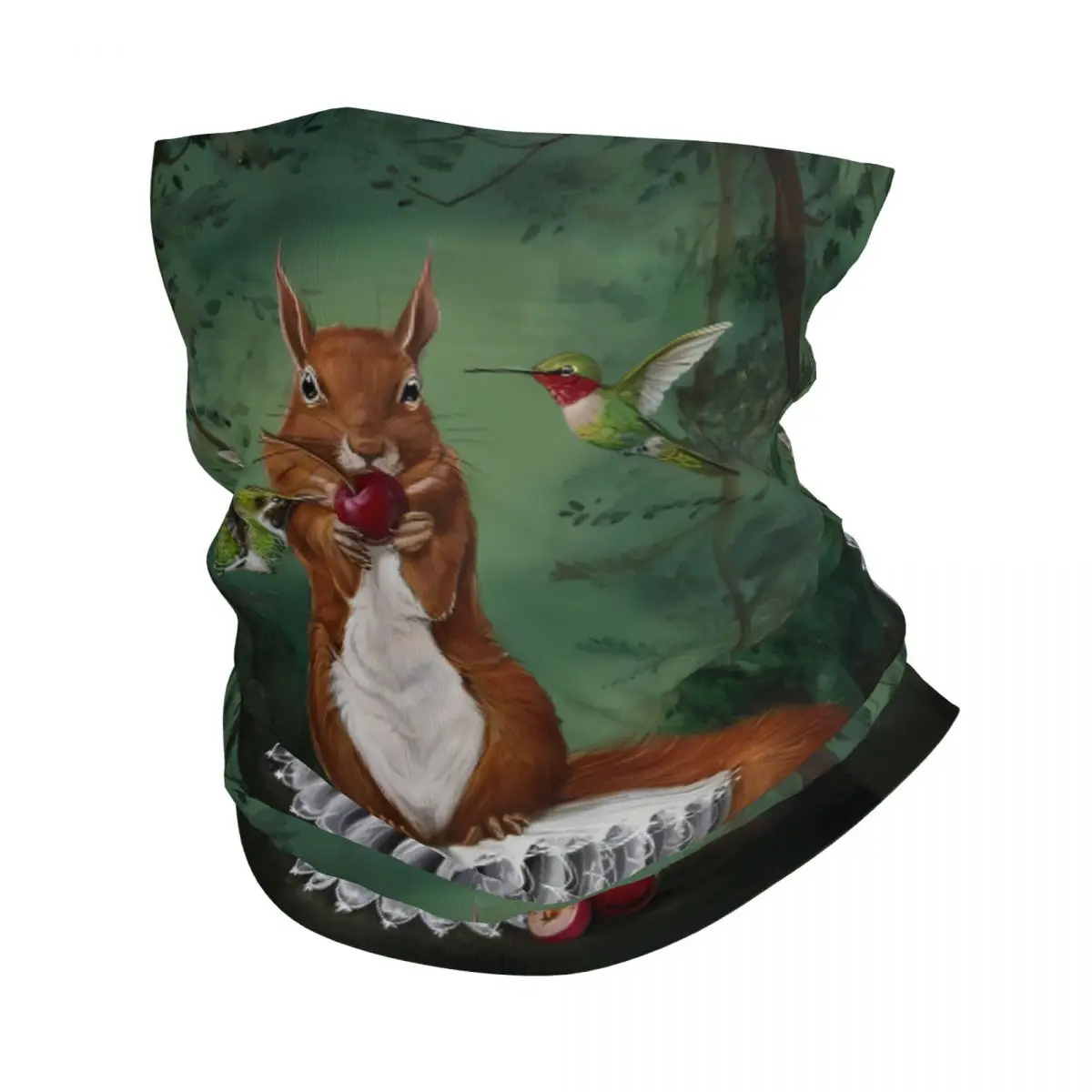 Squirrel Scarf Neckerchief Neck Face Mask Polyester