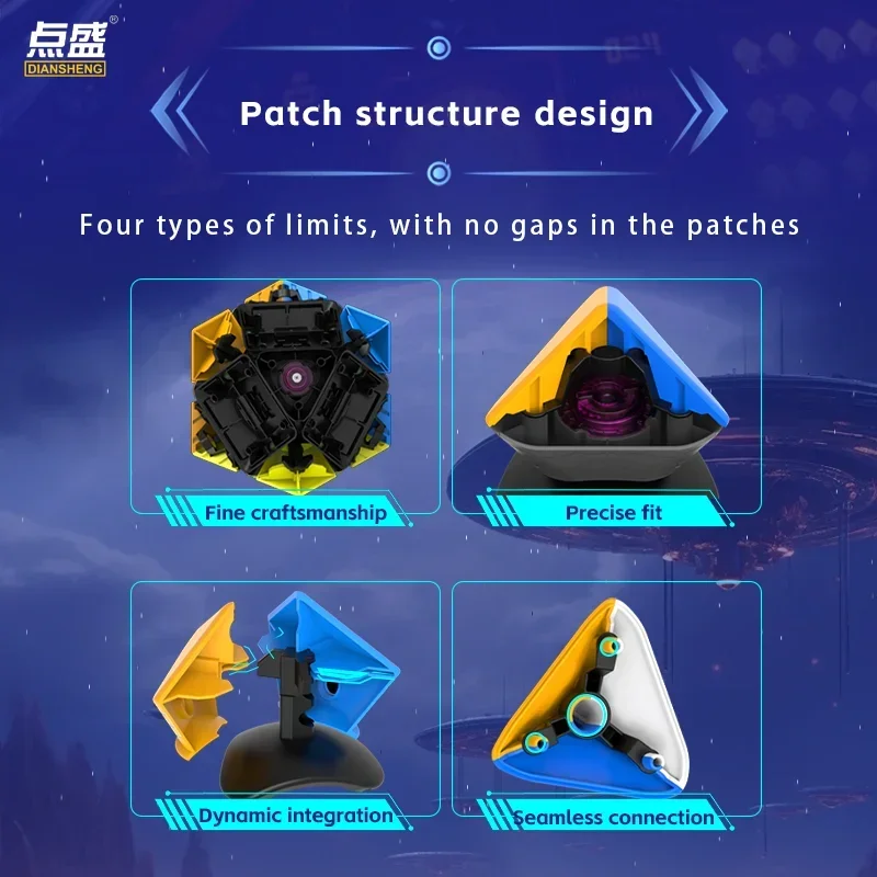 Diansheng Googol Skewb 9CM Cube magique magnétique grande taille sans colle Puzzle professionnel jouets enfants pour cadeaux