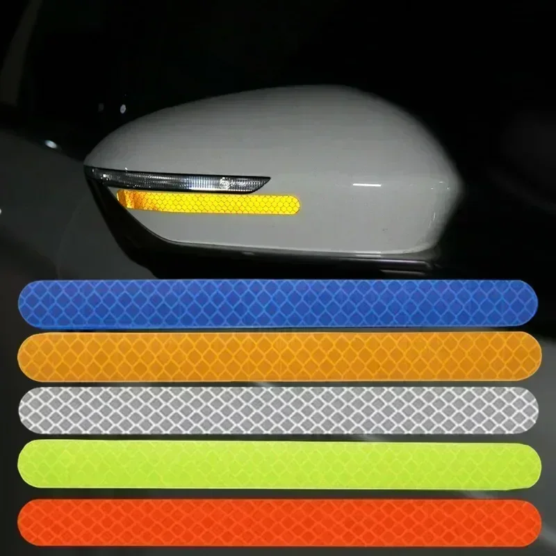 Car Rearview Mirror Reflector Stickers Universal Warning Anti-collision Reflective Strips Auto Exterior Accessories Reflex Tape