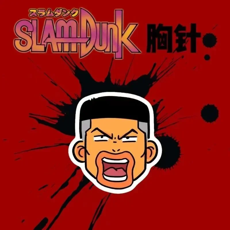 جديد سلام دنك شوبي خمسة نمور Hanamichi Sakuragi Kaede Rukawa أنيمي الكرتون بروش حقيبة مدرسية قلادة شارة بدبوس مجوهرات هدية