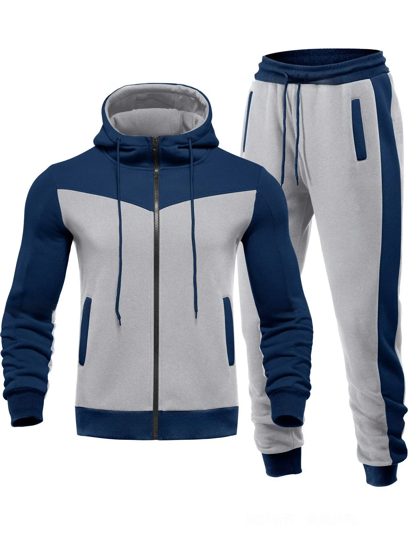Herbst Winter Herren Urban Outdoor Zip-Up Hoodie Strick-Polyester Langarm-Sweatshirt Leicht Weich Locker Tägliches Gehen Fitness Streetwear – Detail 21