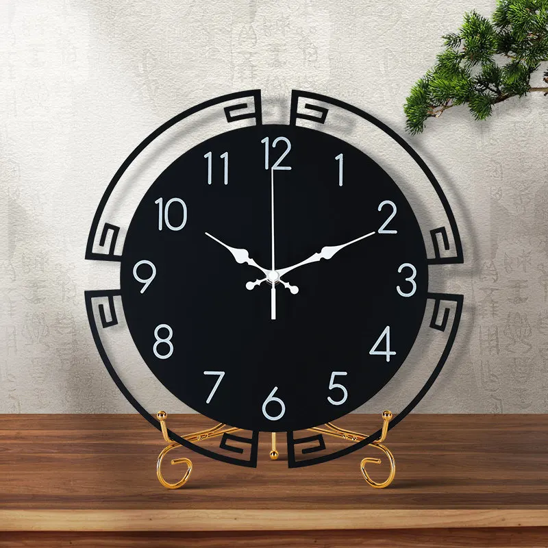 

New Chinese Style Desktop Decoration Art Clock Home Atmosphere Decoration Gift