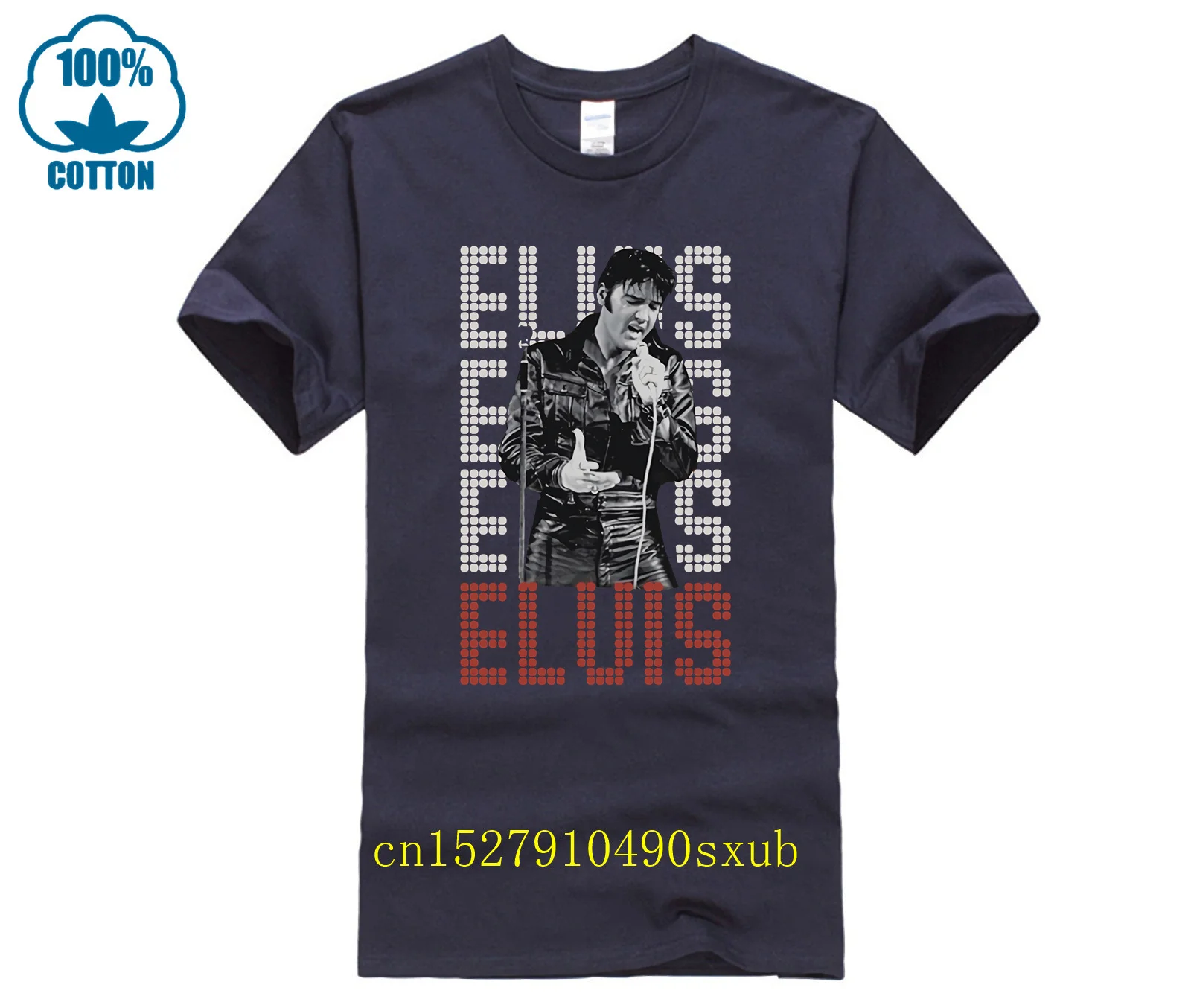 Offerte calde 2024 vendita calda moda E-Elvis King of Rock and Roll Music Presley T Shirt Mens Fashion novità magliette a maniche corte