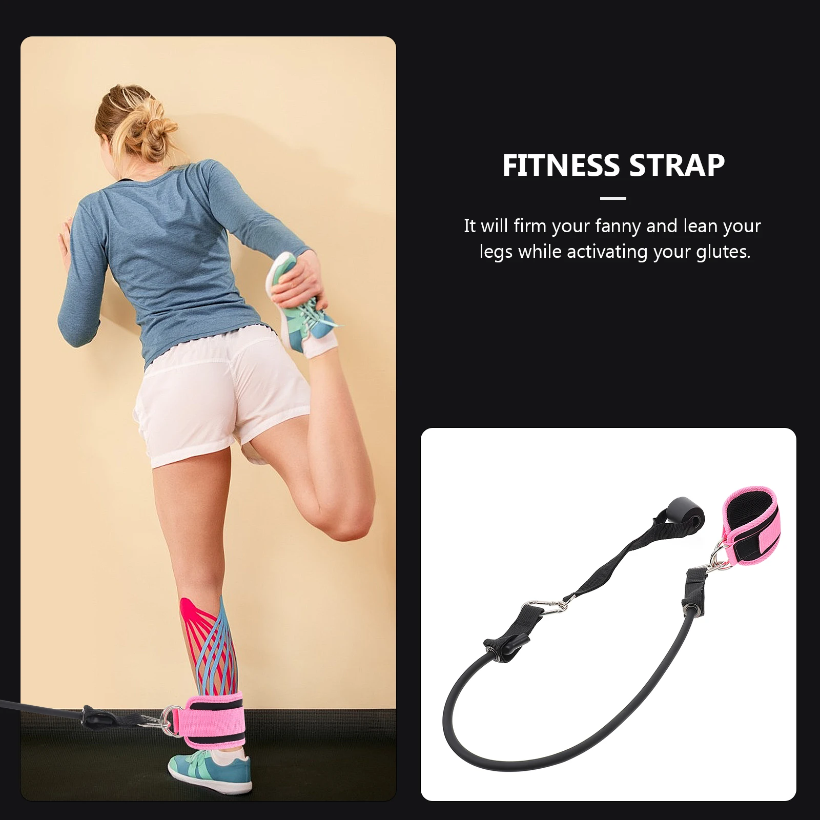 

Fitness Strap Ankle Training B SBR Material Bearing Load Pulling Gym Equipment Elastic Resistance Exercise Body Shaping Tool