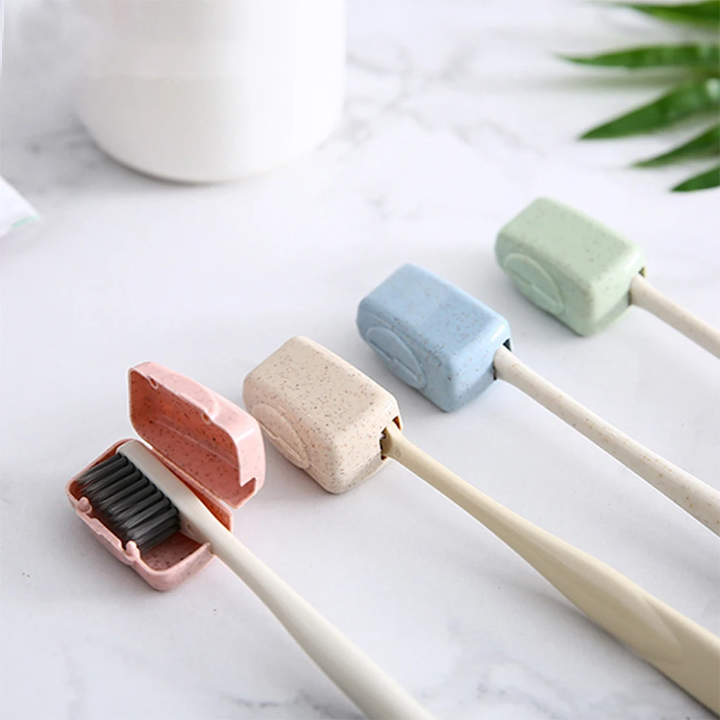 

4PCS ABS Portable Toothbrush Headgear Protective Case - For Camping Convenient Hygiene Care Outdoor