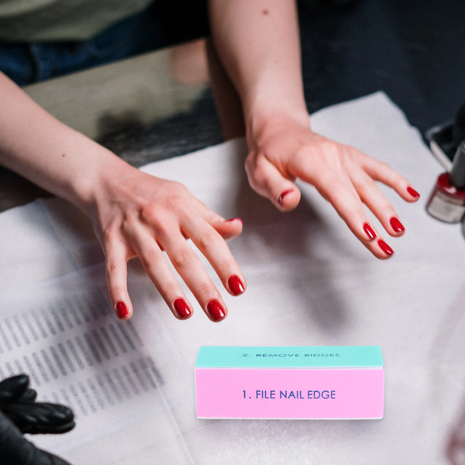 

5Pcs Four Sided Sponge Nail Files Manicure Tools Easy Use No Hurt Portable Design Suitable Surface Sanding Polish Removal