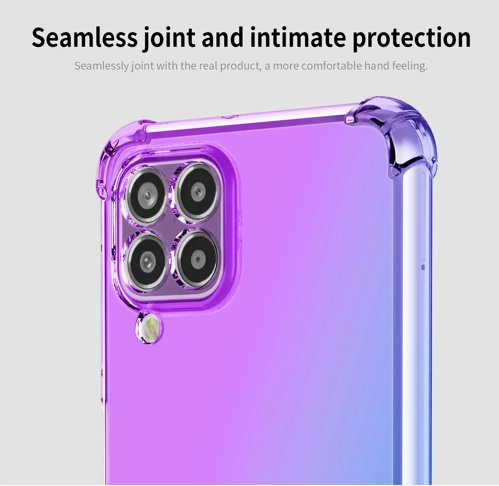 Clear Cute Gradient Cover for Samsung Galaxy M33 Slim Anti Scratch Flexible TPU Shockproof Cover Galaxy M12 M53 M52 M23 M13 M51