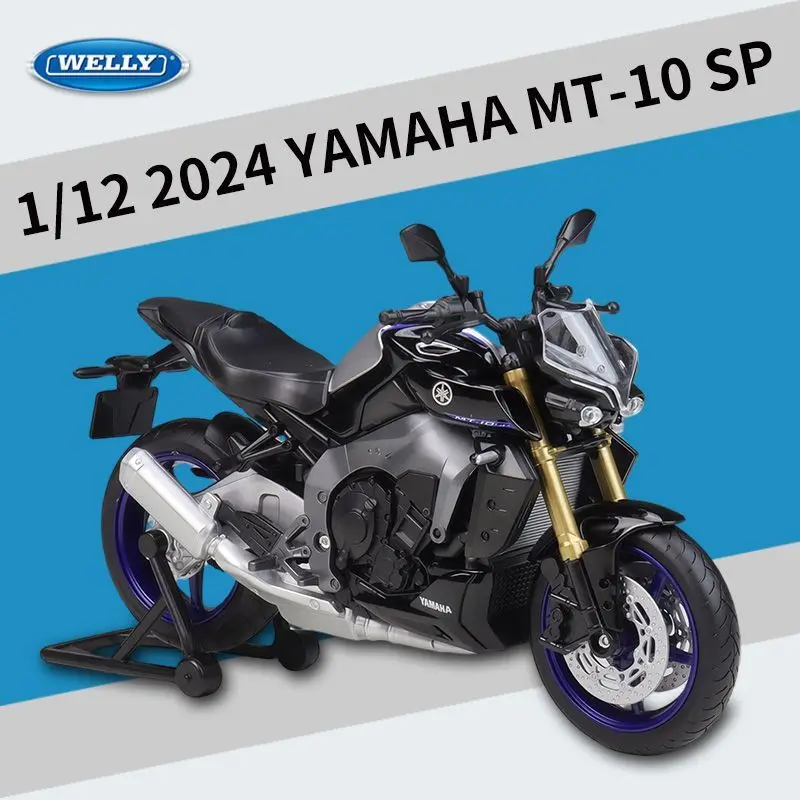 Welly 1:12 Yamaha MT 10 SP 2024 Diecast Motorcycle Model Simulated Alloy Vehicle For Collection Display Gift
