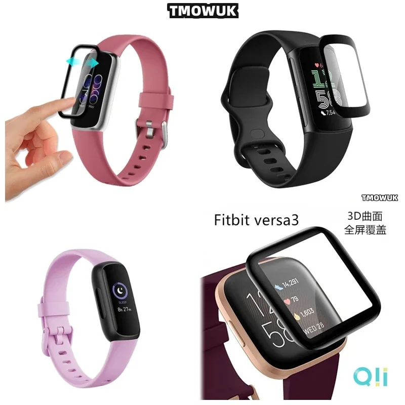 

For Fitbit Sense 2 Versa3 2 4 Inspire 3 Charge 6 5 Anti - Scratch Screen Film Full Cover Soft Flexible 3D Curv